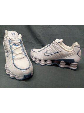 Nike Shox TL Reflect (GS) Sneaker Mesh White Work Blue Boys Size 5.5 NEW NO BOX!